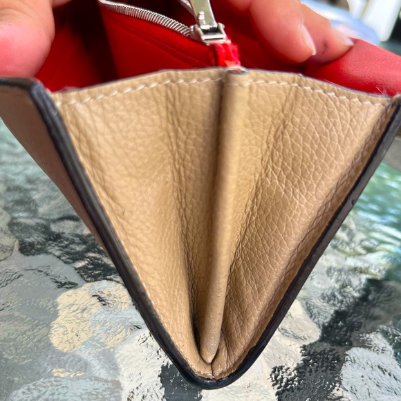 EUC Celine Long Snap Wallet Taupe With Red Interior - Picture 9 of 16